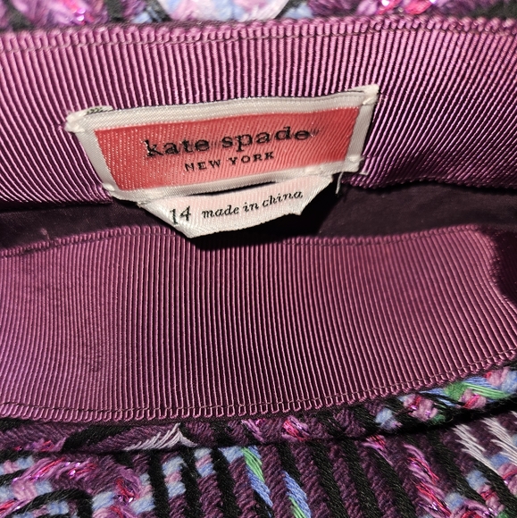 Kate Spade Wool Mini Skirt Glitter Twill Rare Vintage Discontinued 14 NWOT - Picture 13 of 15